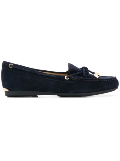 Shop Michael Michael Kors Bow Detail Loafers In Blue