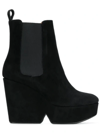 Shop Clergerie Beatrice Wedge Boots In Black