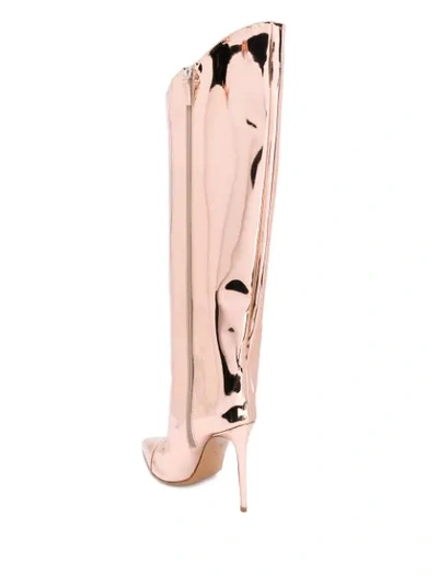 Shop Alexandre Vauthier Alex Patent Boots In Pink