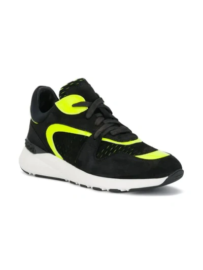 Shop Casadei Panther Fluo Sneakers In Black