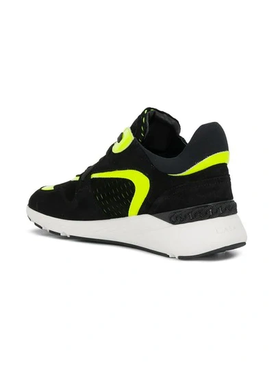 Shop Casadei Panther Fluo Sneakers In Black