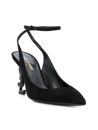 Shop Saint Laurent Opyum 85 Pumps In Black