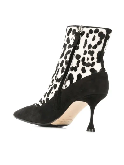 Shop Manolo Blahnik Cheetah Printed Boots In Black