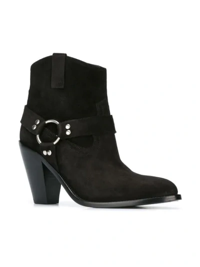 Shop Saint Laurent Curtis 80 Ankle Boots In Black