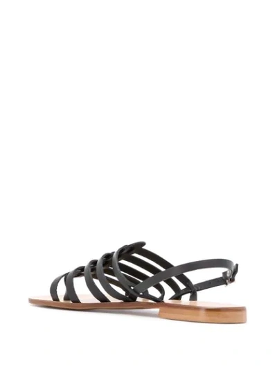Shop Fabio Rusconi Strappy Flat Sandals - Black