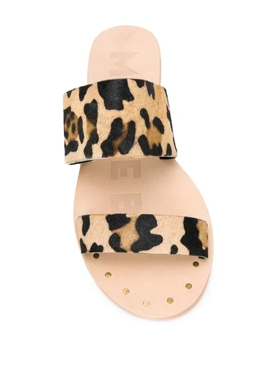 Shop Manebi Ibiza Leopard Sandals - Brown