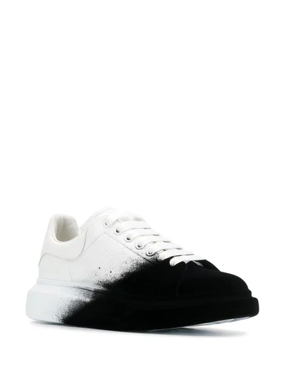 Shop Alexander Mcqueen Oversized Spray Paint Effect Sneakers In White