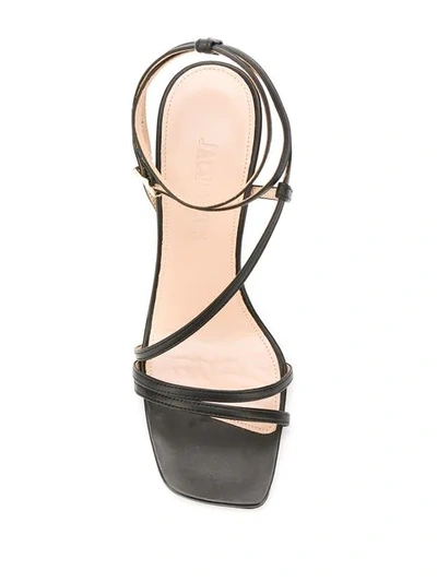 Shop Jacquemus Open Toe Sandals In Black