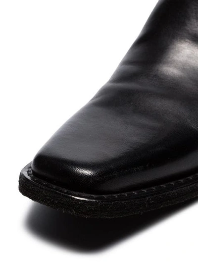 Shop Haider Ackermann Black Ela 50 Leather Ankle Boots