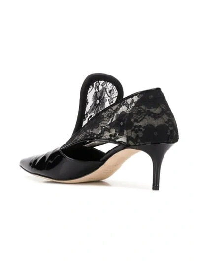 Shop Christopher Kane Lace Crotch Pump In Black