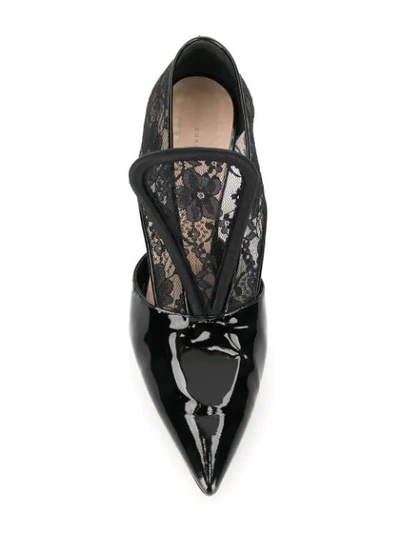 Shop Christopher Kane Lace Crotch Pump In Black