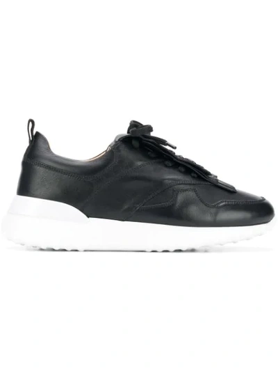 Shop Tod's Platform Fringe Sneakers In Black