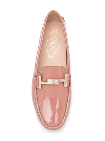 Shop Tod's Double T Loafers In M026 Doppia