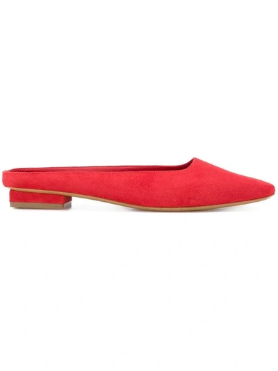 Shop Mansur Gavriel Rectangular Slide In Red