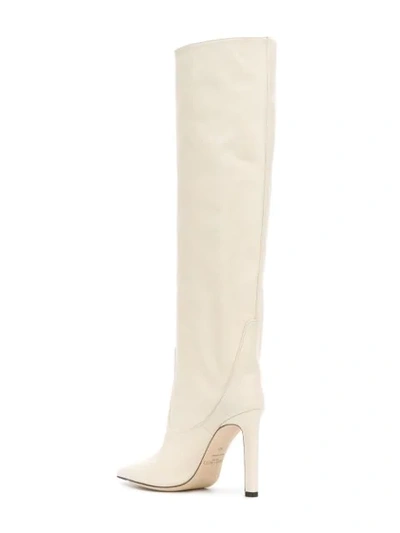 JIMMY CHOO MAVIS 100 BOOTS - 白色