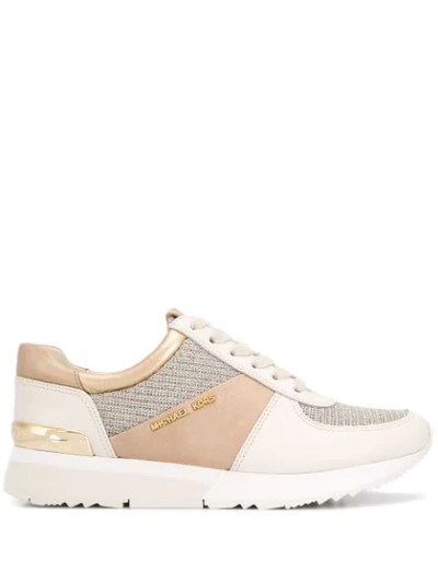 Shop Michael Kors Allie Sneakers In Gold