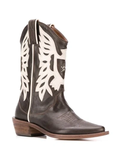 Shop P.a.r.o.s.h Cowboy Boots In Brown