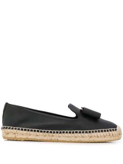 Shop Ferragamo Sannio Espadrilles In Black