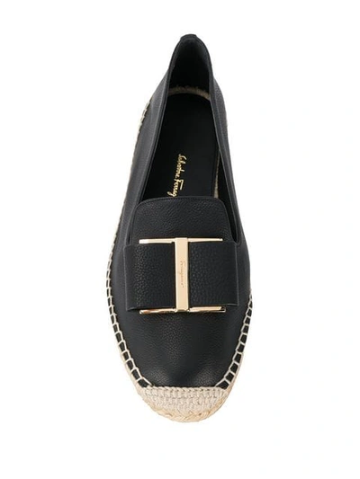 Shop Ferragamo Sannio Espadrilles In Black