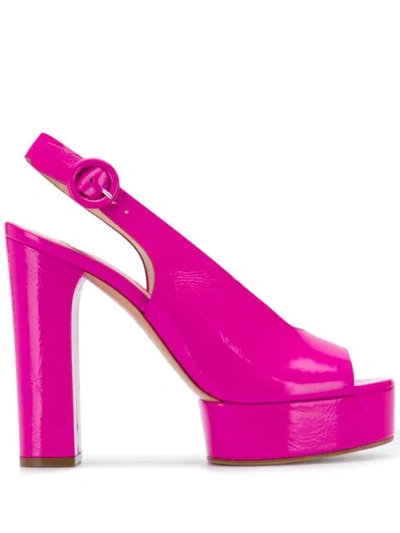 Shop Casadei Slingback Sandals In Pink
