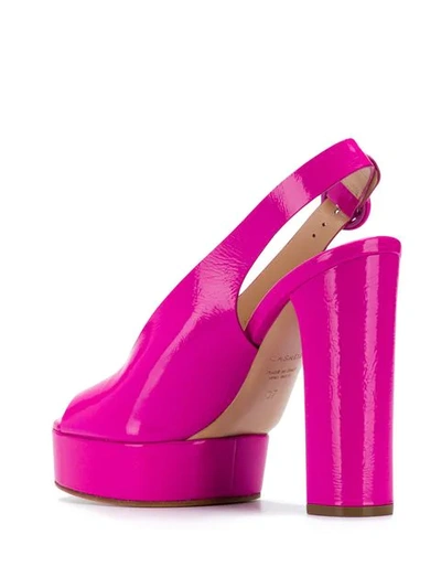 Shop Casadei Slingback Sandals In Pink