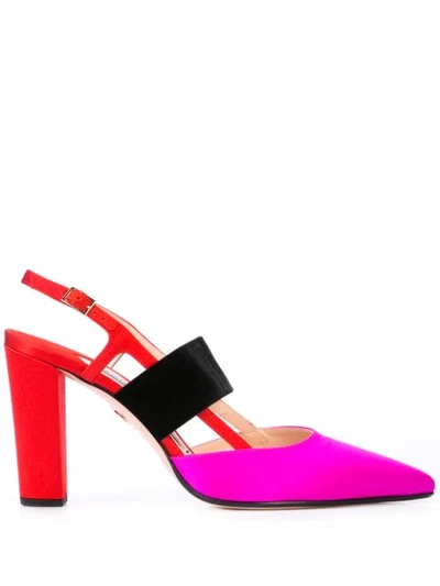 Shop Andrea Gomez Grace Colour Block Sandals In Pink