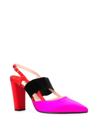 Shop Andrea Gomez Grace Colour Block Sandals In Pink