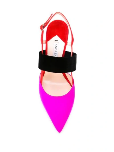 Shop Andrea Gomez Grace Colour Block Sandals In Pink