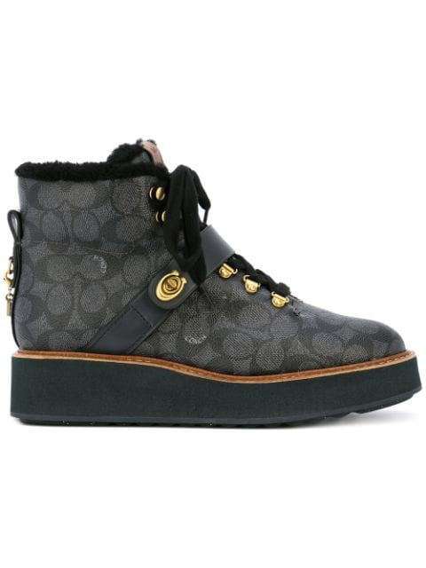 coach urban signature hiker boots