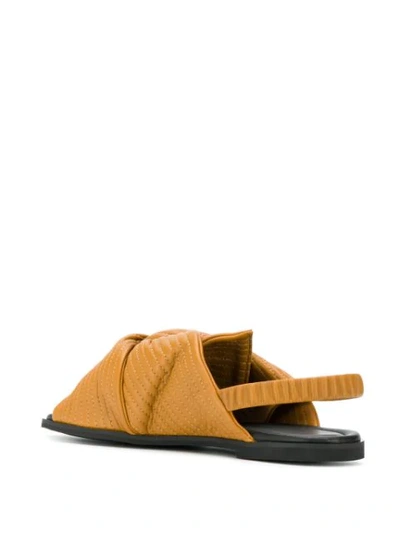 Shop Christian Wijnants Avi Knot Detail Sandals In Brown