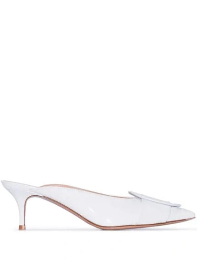 Shop Gianvito Rossi Ruby 55mm Mules In White