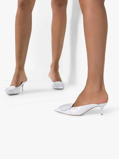 Shop Gianvito Rossi Ruby 55mm Mules In White