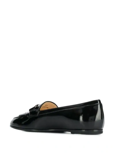 TOD'S POLISHED T LOAFERS - 黑色