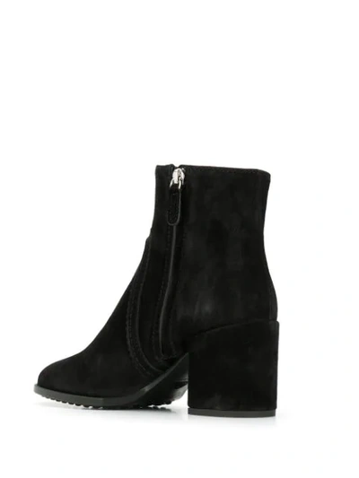 Shop Tod's Zipped Ankle Boots In Black