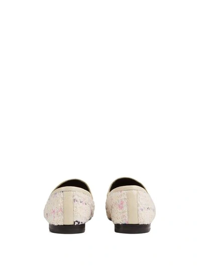 Shop Gucci Jordaan Tweed Loafer In White