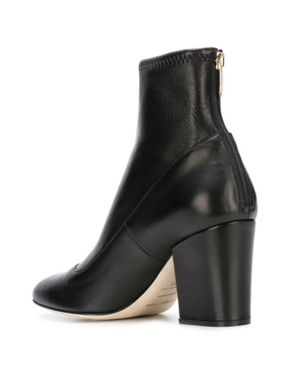 Shop Sergio Rossi Back Zip Ankle Boot - Black