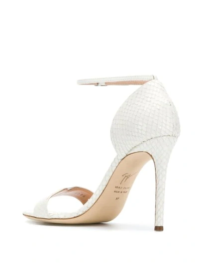 Shop Giuseppe Zanotti Mimas White Sandals
