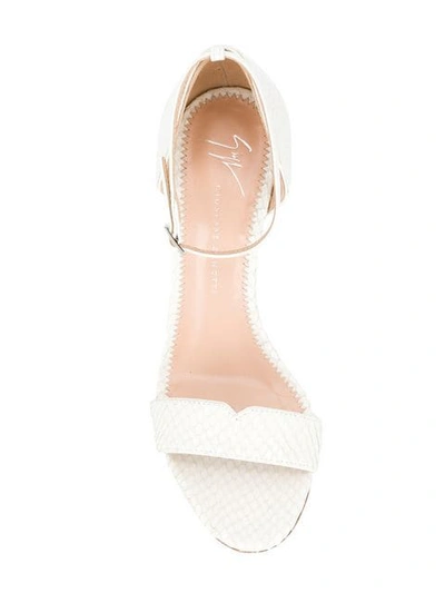Shop Giuseppe Zanotti Mimas White Sandals