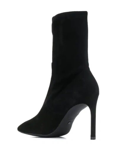 Shop Stuart Weitzman Pointed Ankle Boots In Black