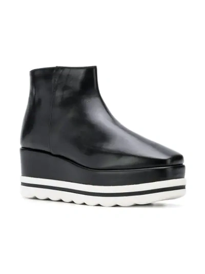 Shop Pollini Wedge Ankle Boots - Black