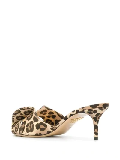 Shop Charlotte Olympia Leopard Print Mules - Brown