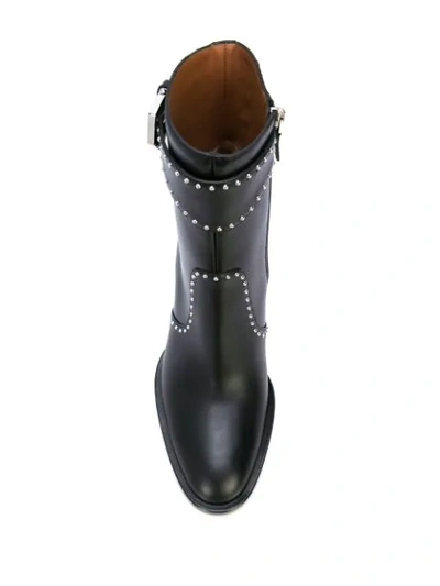 Shop Givenchy Studded Ankle Boots In Black