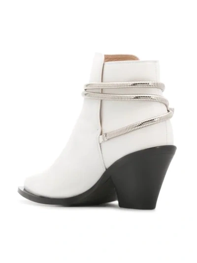 BARBARA BUI POINTED TOE ANKLE BOOTS - 白色