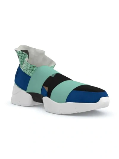 Shop Emilio Pucci City Up Custom Sneakers In Green
