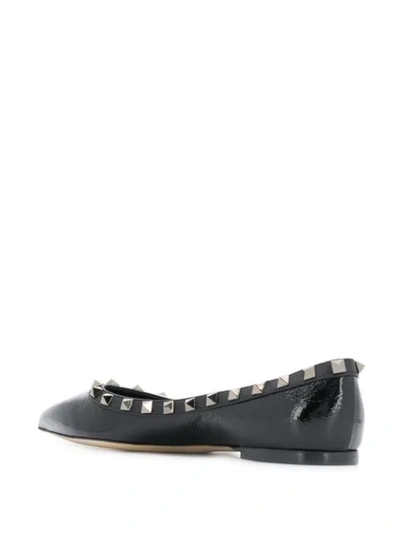 VALENTINO VALENTINO GARAVANI ROCKSTUD BALLERINAS - 黑色