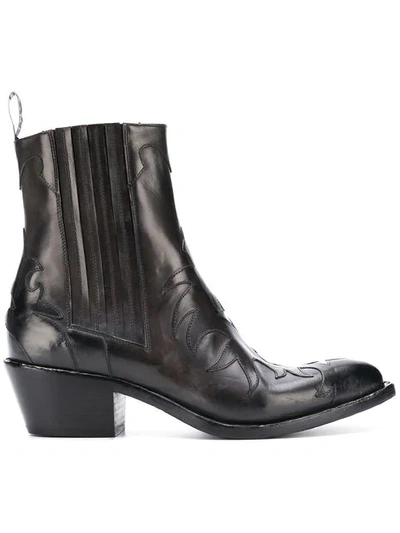 Shop Sartore Cowboy-boots In Black