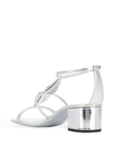Shop Giuseppe Zanotti Slim 50 Sandals In Silver