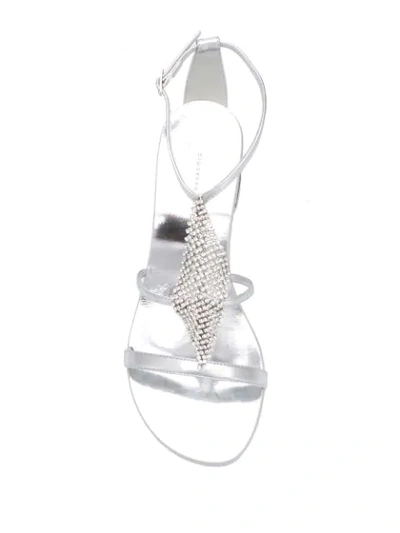 Shop Giuseppe Zanotti Slim 50 Sandals In Silver