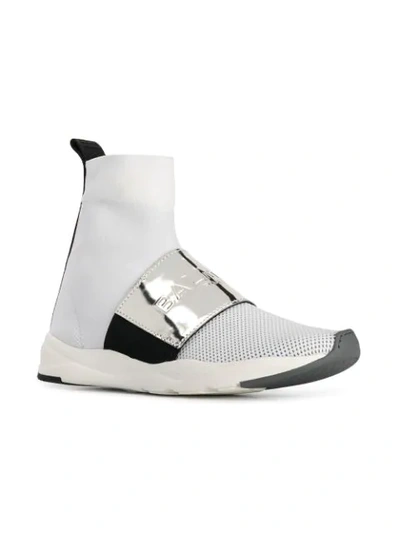 BALMAIN CAMERON MESH SNEAKERS - 白色