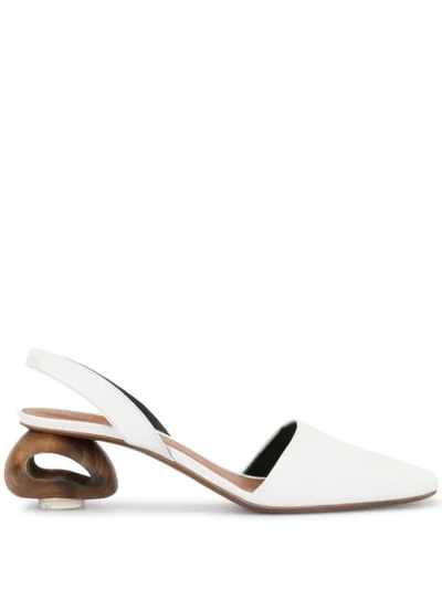Shop Neous Sarco Slingback Pumps In White